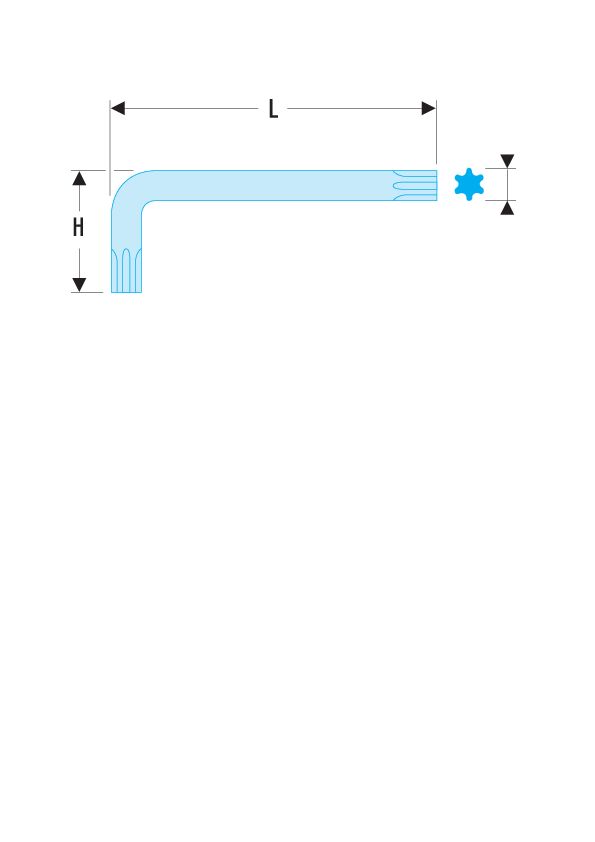 89R - Llaves macho cortas Resistorx®