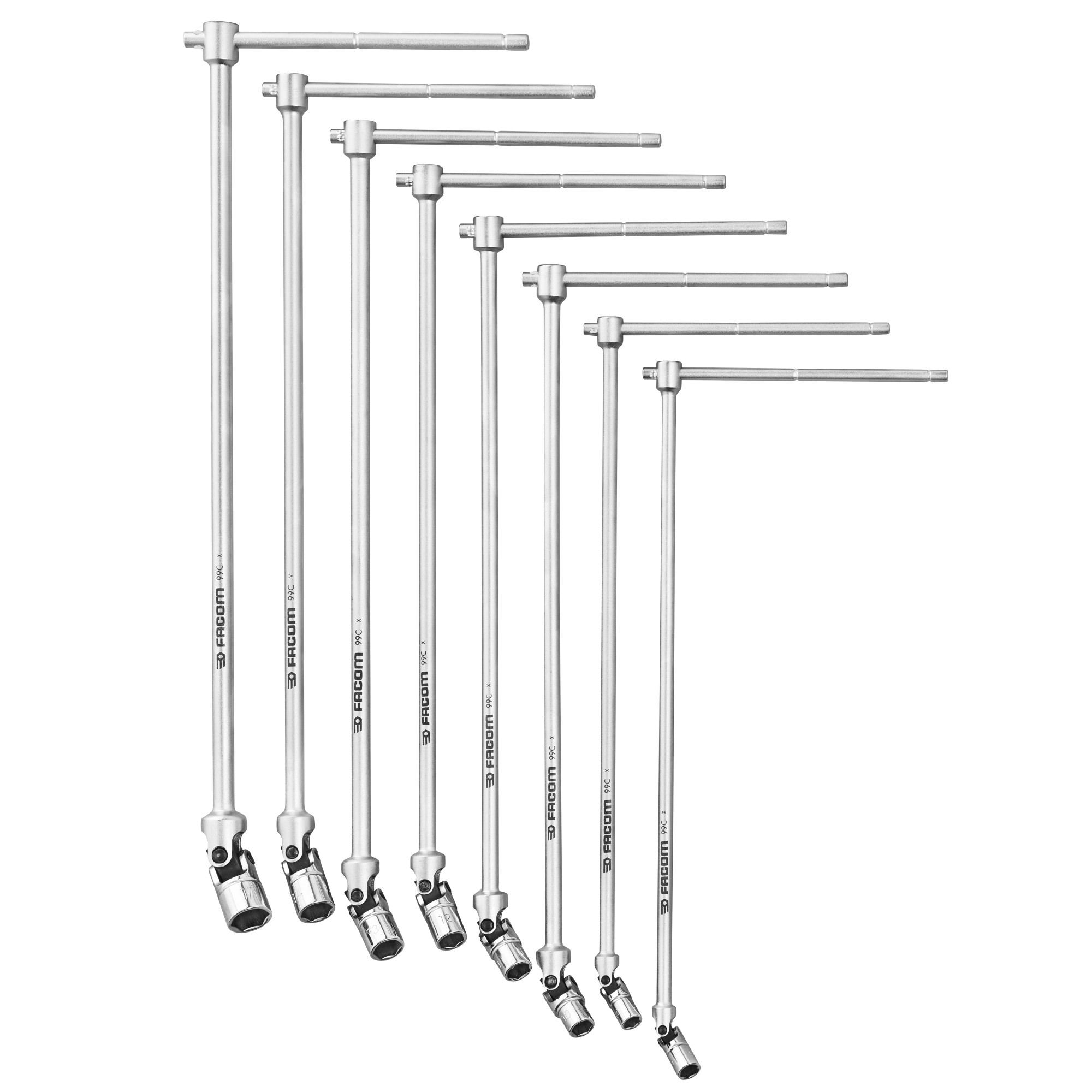 JUEGO 8 LLAVES DE VASO EN T CON CARDAN