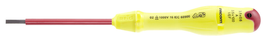 A.VE - DESTORNILLADORES PROTWIST® AISLADOS 1.000 VOLTIOS PARA TORNILLOS RANURADOS - RFID | A4X100VERFID