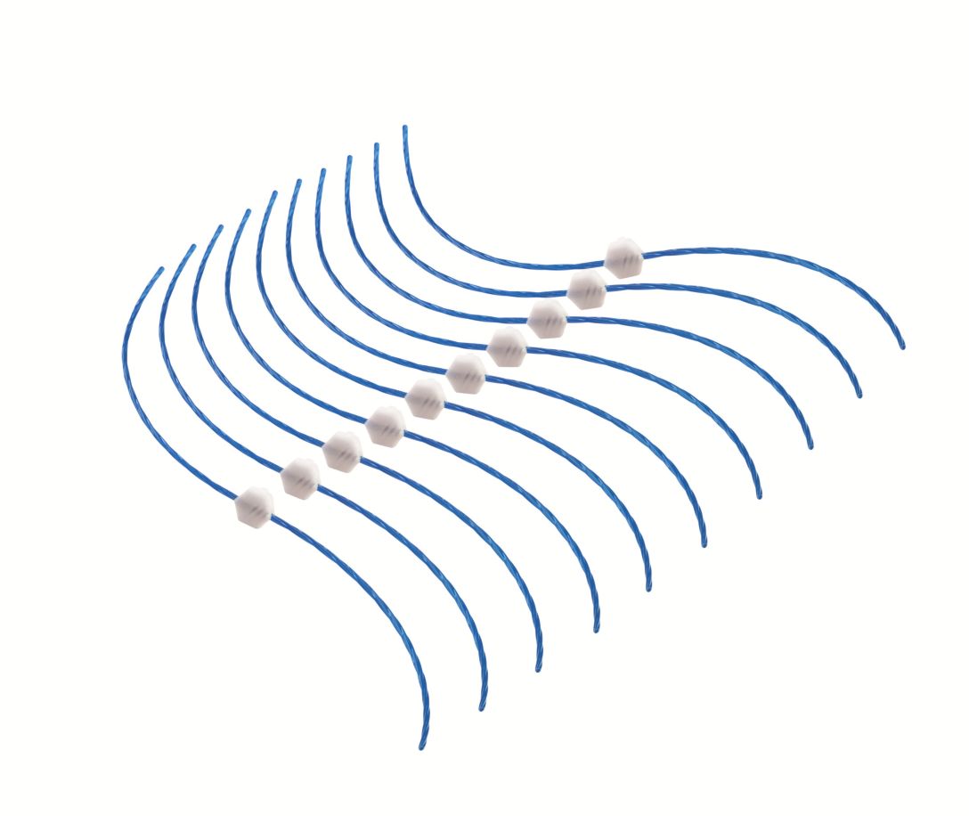 A6489-XJ - Paquete de 10  hilos 30cm HDL de 2,4mm trenzados y muy resistentes