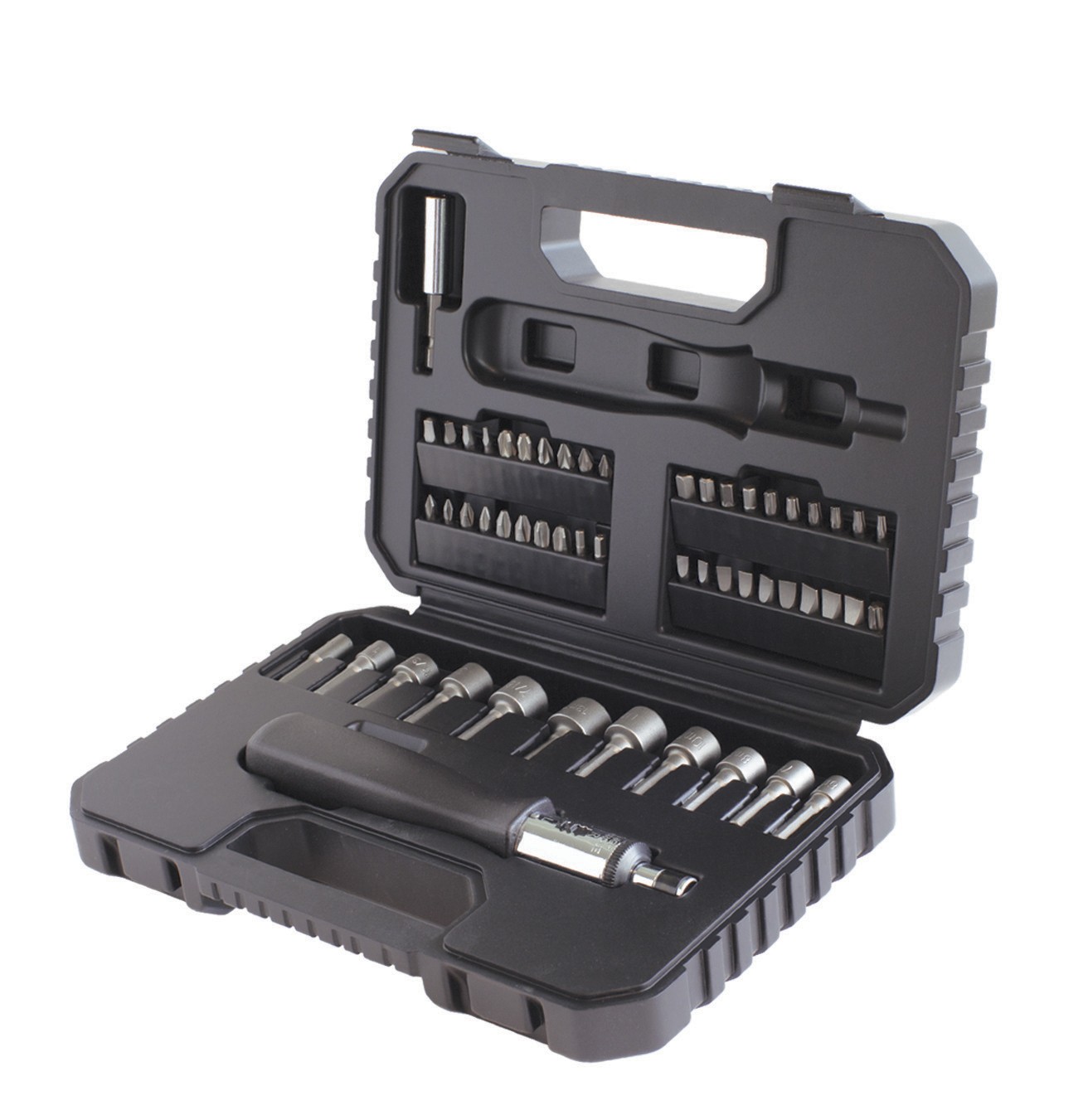 A7218-XJ - Juego de  53 piezas para atornillar con atornillador de carraca