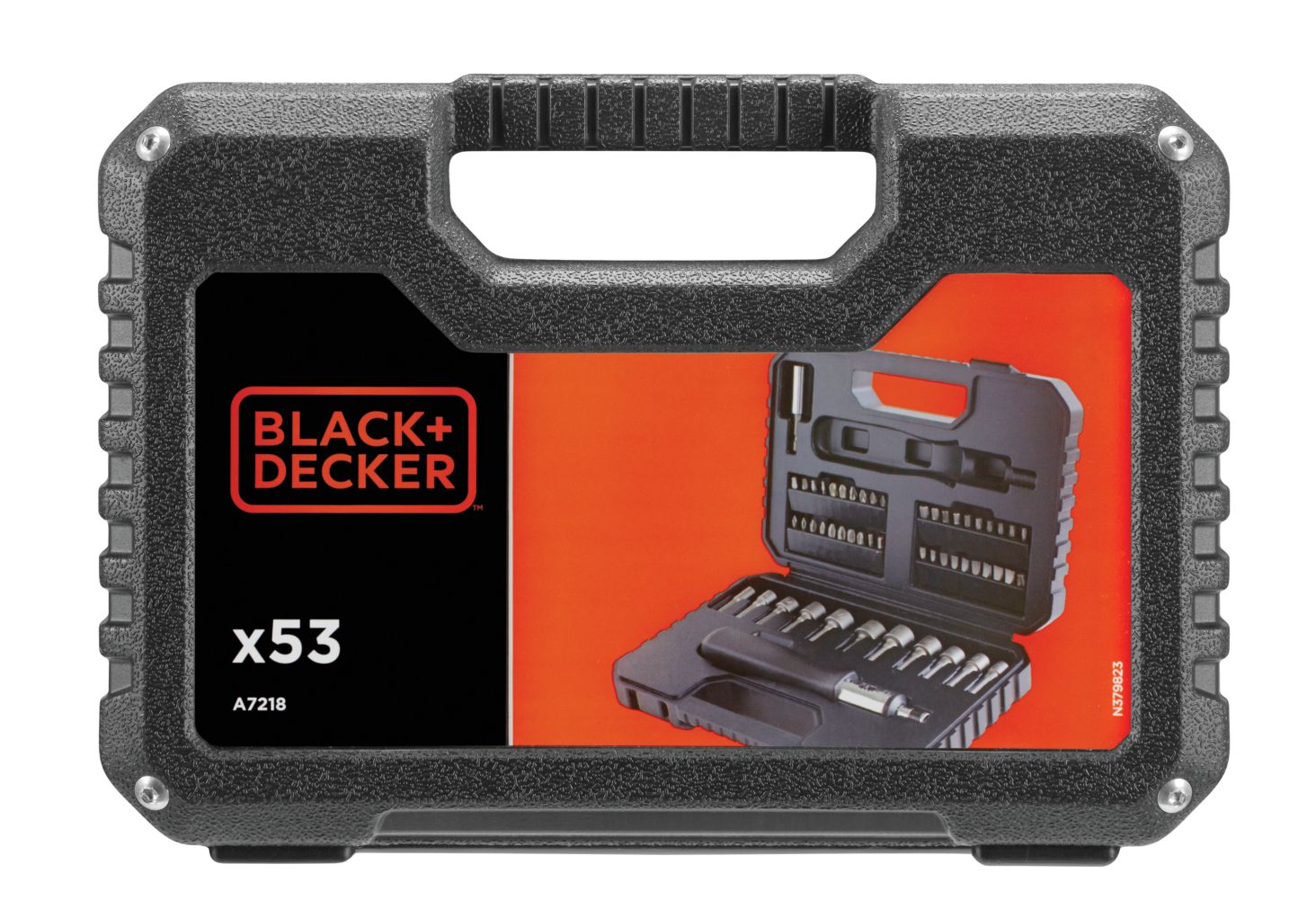 A7218-XJ - Juego de  53 piezas para atornillar con atornillador de carraca