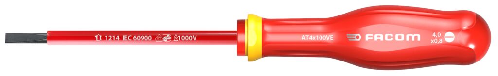 A.VE - DESTORNILLADORES PROTWIST® AISLADOS 1.000 VOLTIOS PARA TORNILLOS RANURADOS | AT4X100VE