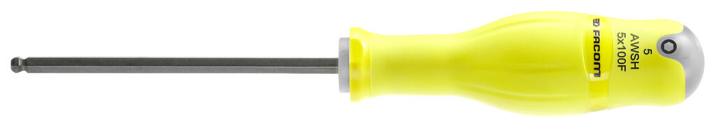 AWSH - Llaves machos 6 caras con mango y cabeza esférica - FLUO