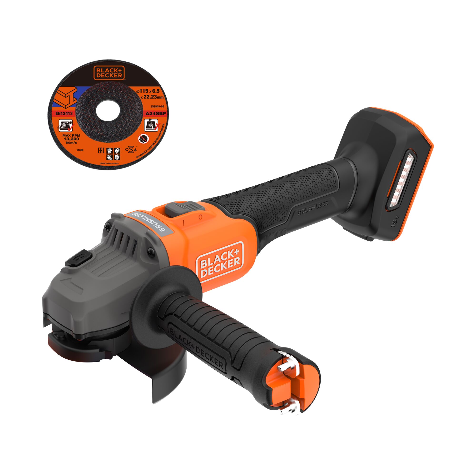 BCG6L8N-XJ - Mini-Amoladora BRUSHLESS a batería 18V POWERCONNECT™(con 1 disco de corte, sin batería/cargador)