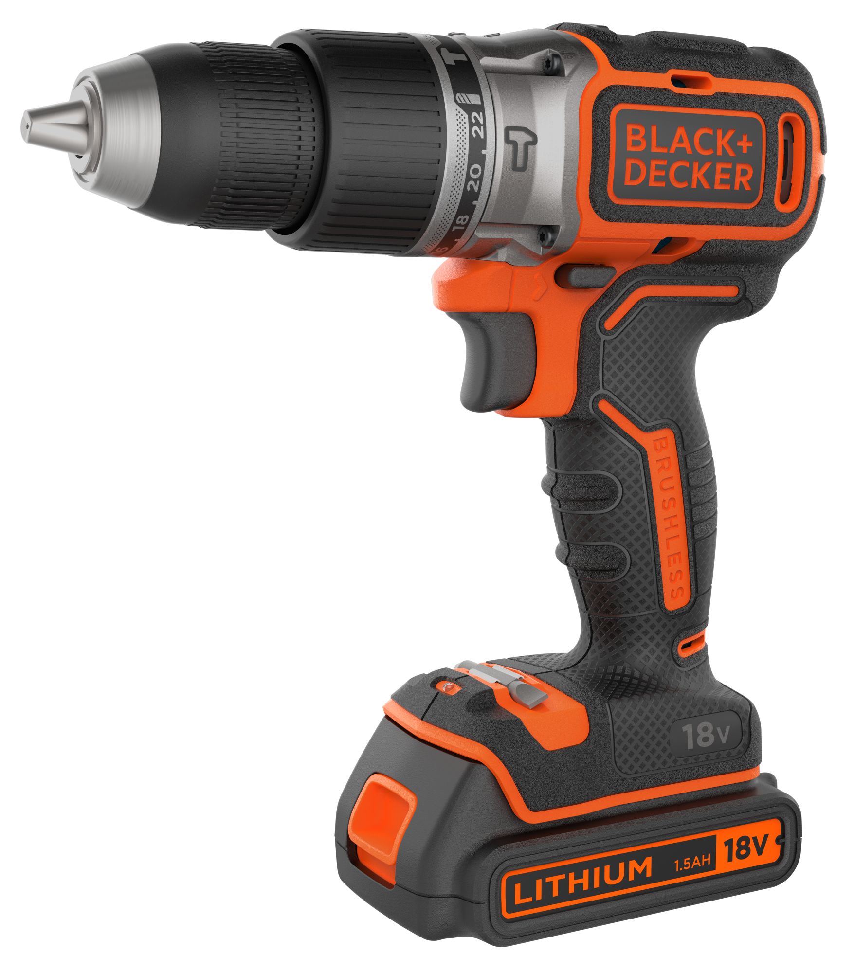 BL188KB-QW - Taladro Percutor BRUSHLESS 18V con 2 baterías 1,5Ah de Litio y maletín