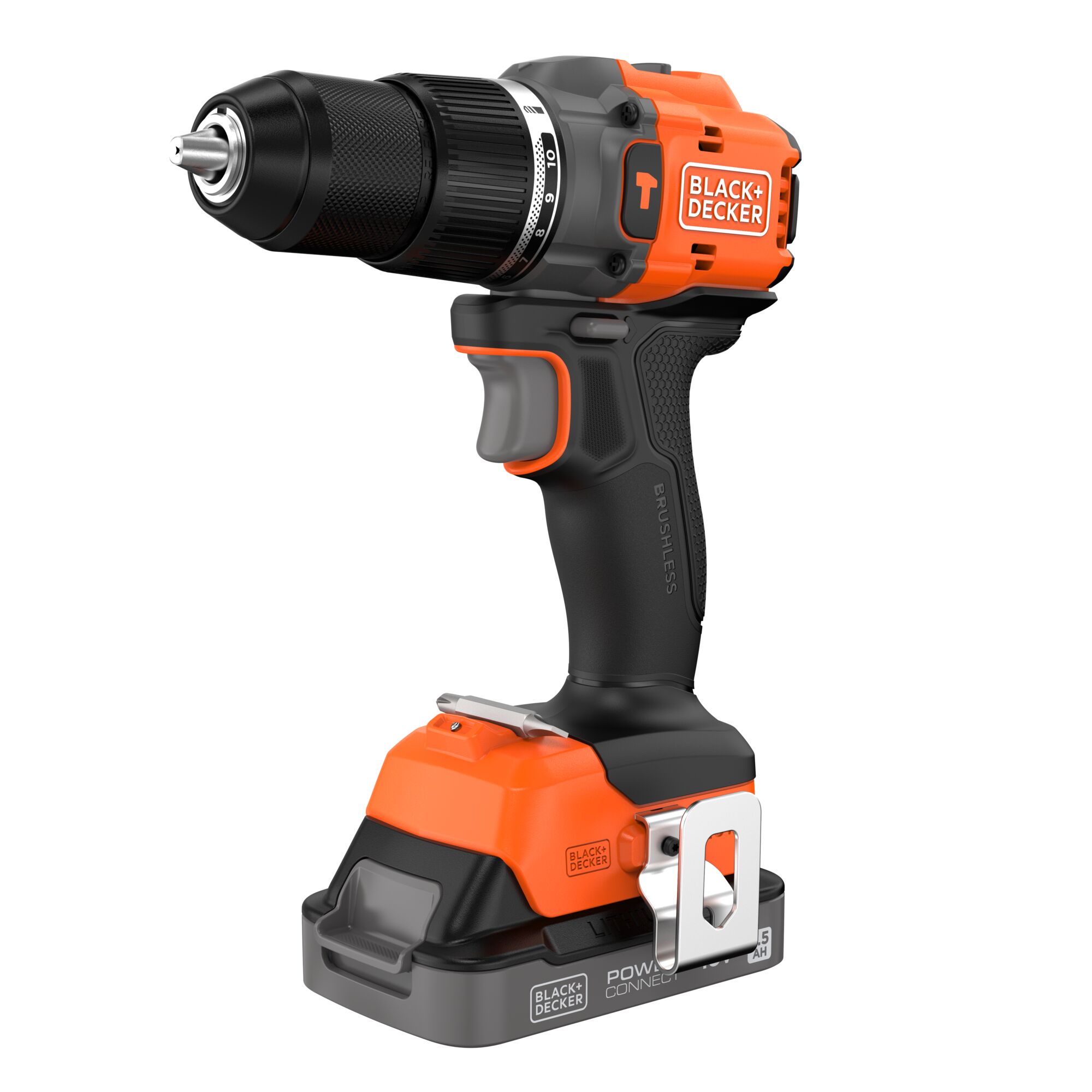 BLD783E2K-QW - Taladro percutor BRUSHLESS 18V con 2 baterías de 2,5Ah con indidcador de carga, cargador rápido de 1A y maletín