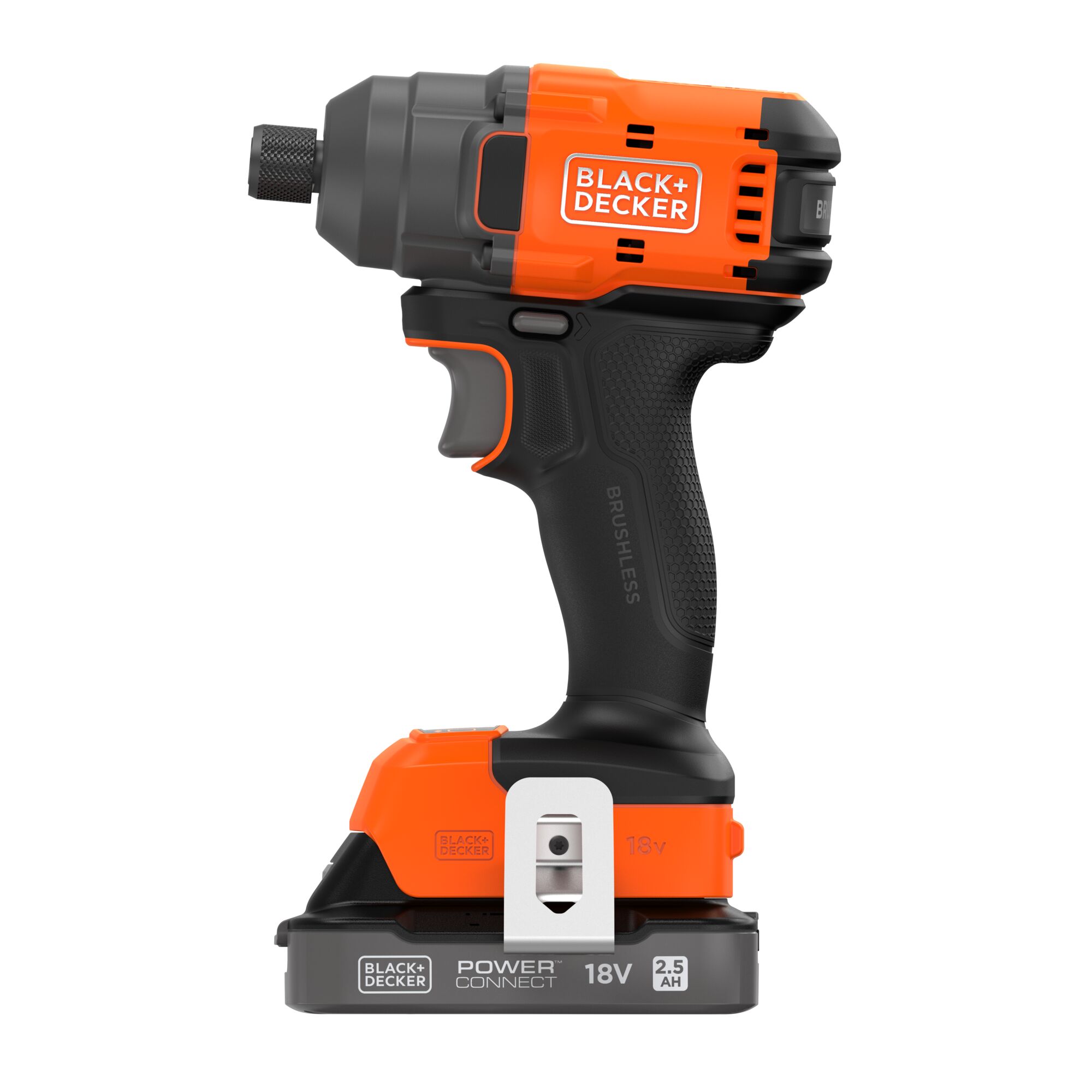 BLIM78E1K-QW - Atornillador de impacto BRUSHLESS 18V con 1 batería de 2,5Ah con indicador de carga, cargador rápido de 1A, 10 accesorios y maletín
