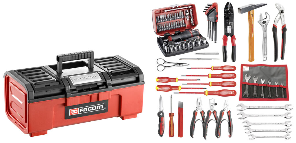 Selección electrónico 39 herramientas - caja de herramientas plástica