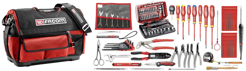 Selección electricista 94 herramientas - caja de herramientas textil