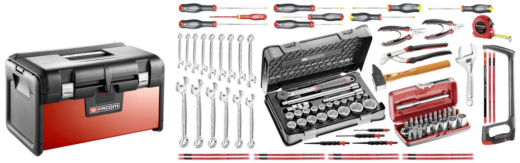 Selección mantenimiento industrial 96 herramientas - caja de herramientas bi-material