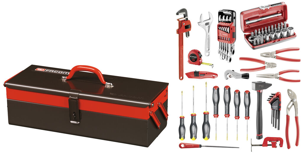 Selección plomero 67 herramientas - caja de herramientas metal