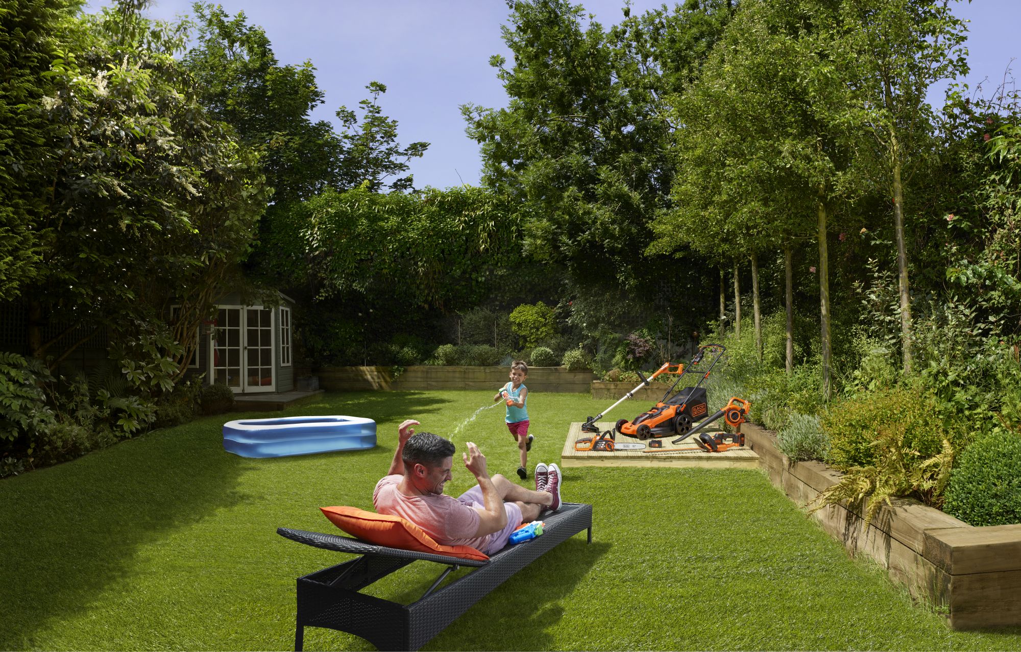 CLMA4820L2-QW - Cortacésped Autosense 36V 48cm con 2 baterías