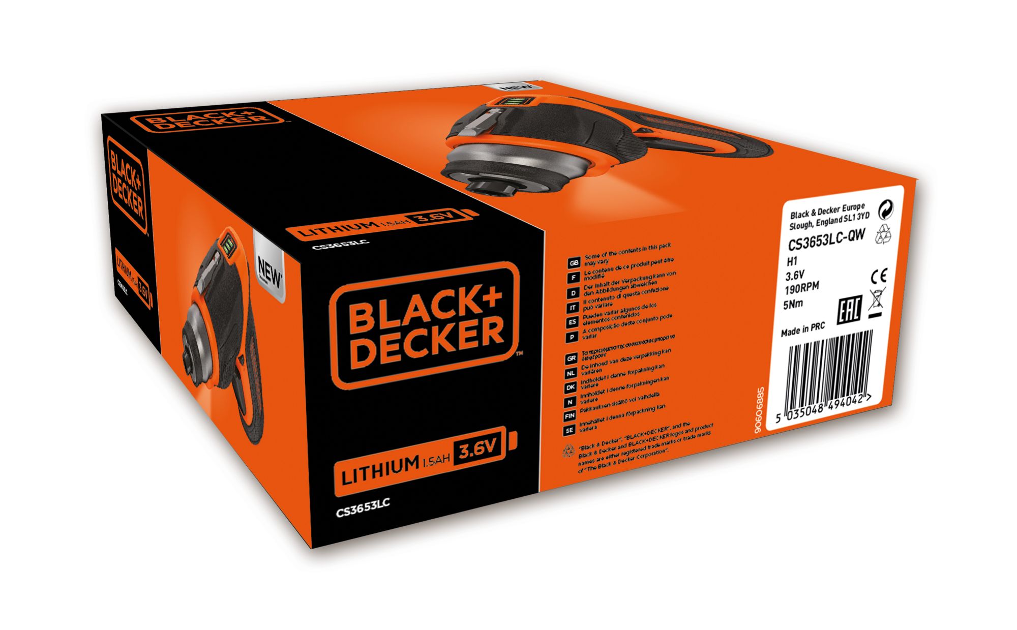 CS3653LC-QW - Atornillador 3,6V Litio