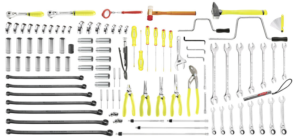 Selección 104 herramientas en pulgadas para mecánico motor
