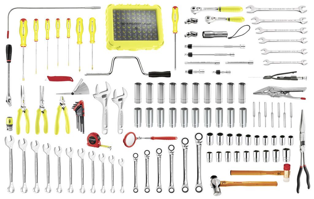 Selección 179 herramientas en pulgadas para mecánico aeronáutico licencia B1