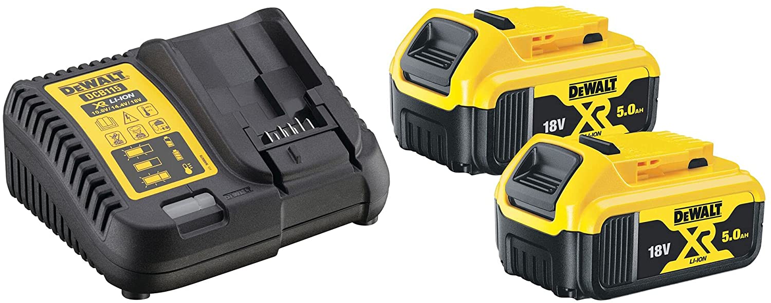 DCB115P2-QW - Kit 2 Baterías XR 18V 5,0Ah y Cargador XR 10,8V - 14,4V - 18V