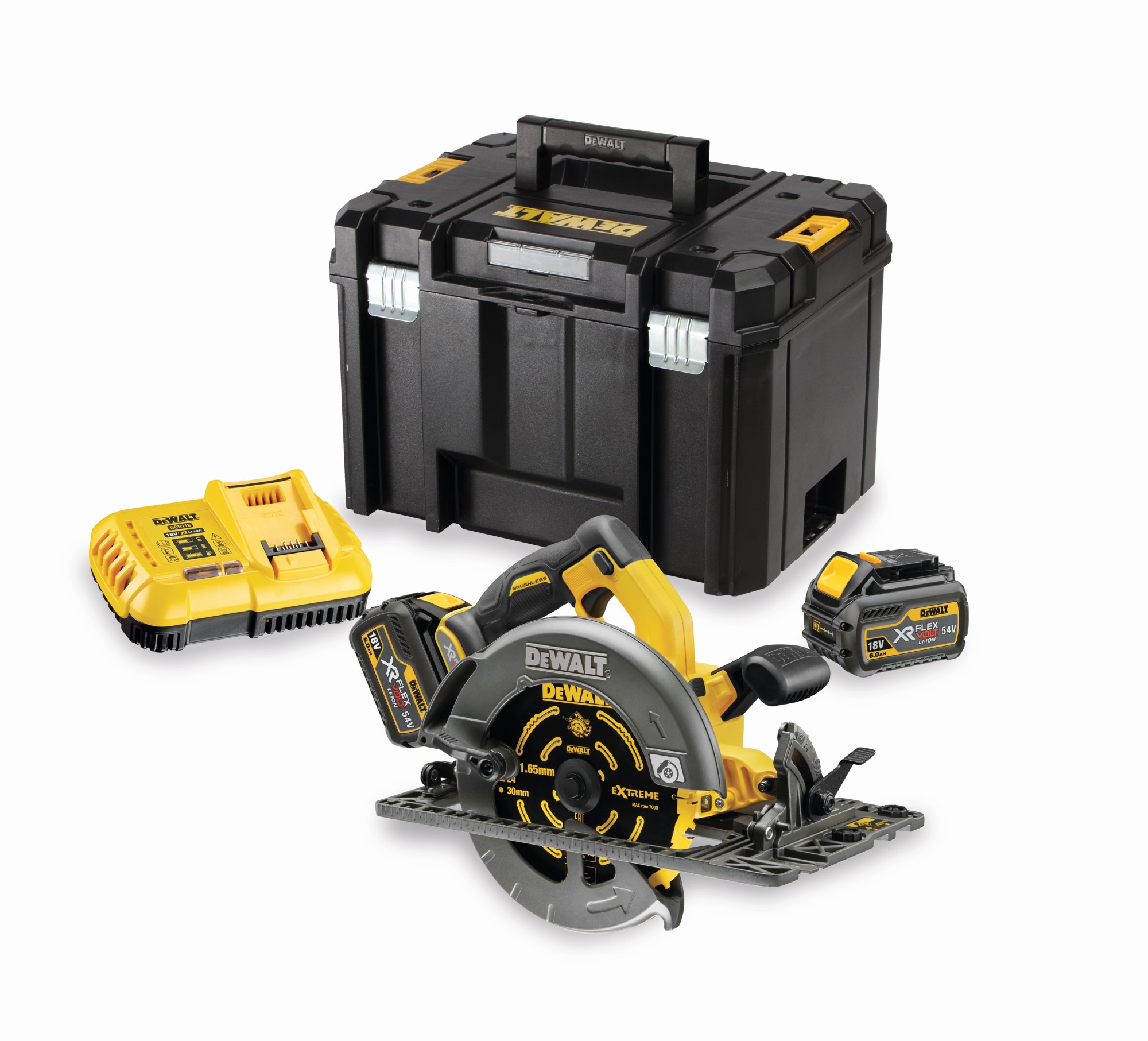 DCS576T2-QW - Sierra Circular sin escobillas XR FLEXVOLT 54V Li-Ion 6Ah Ø190mm