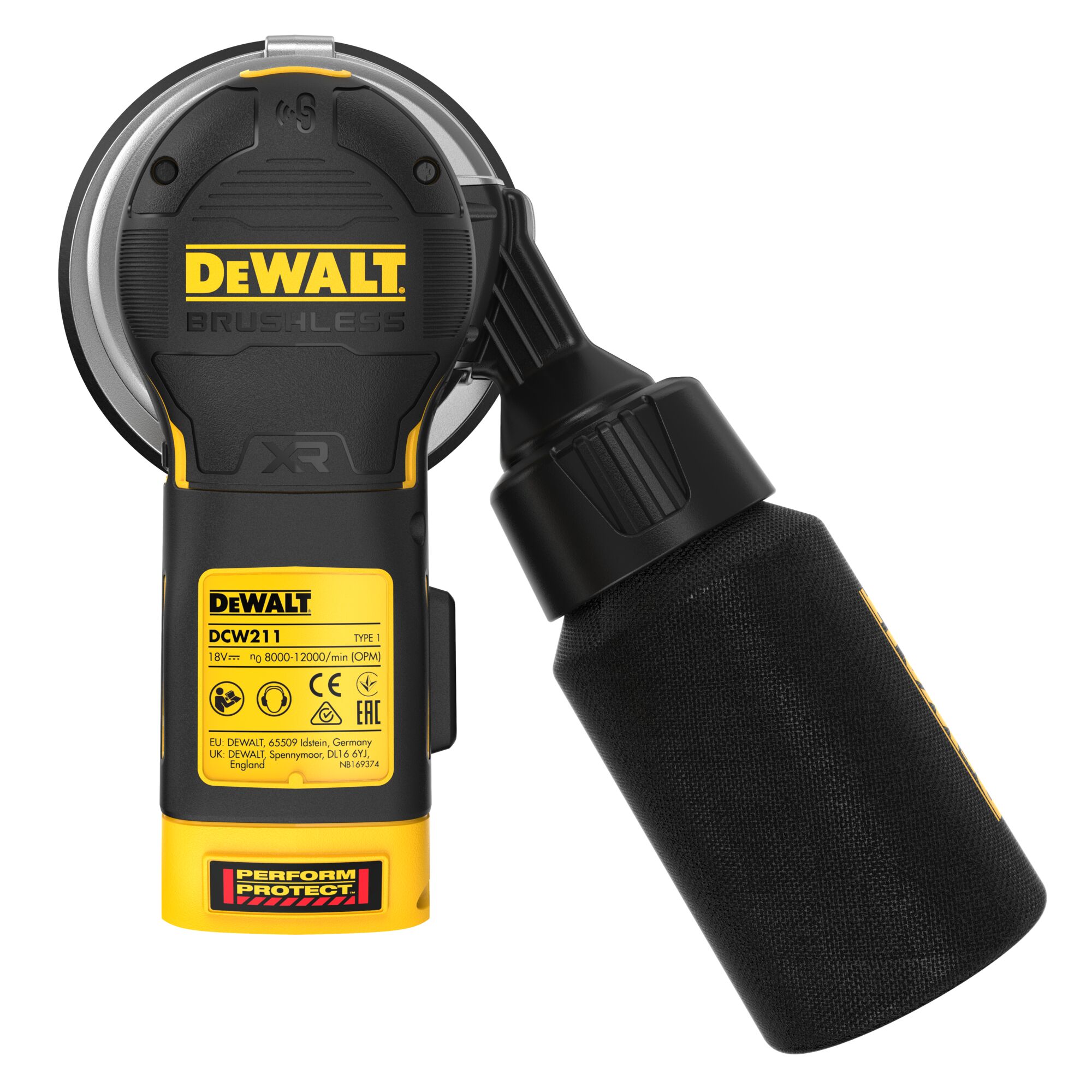 DCW211NT-XJ - Lijadora Rotorbital sin escobillas XR 18V Ø125mm Electrónica sin cargador/batería