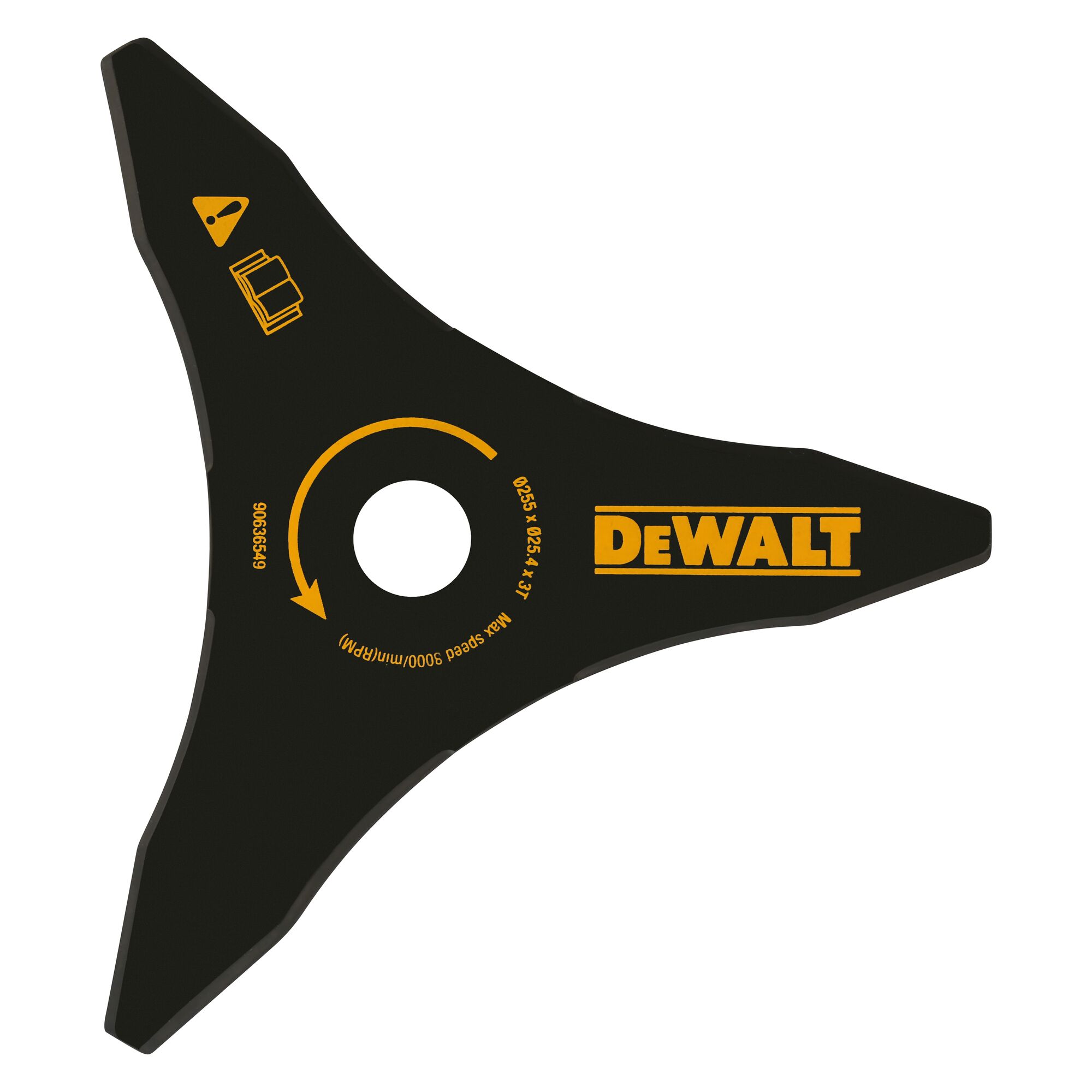 DT20653-QZ - Cuchilla para matorrales de 250 mm. Para cortar y eliminar hierbas difíciles y setos espinosos. Para desbrozadoras DEWALT  DCM571, DCM581