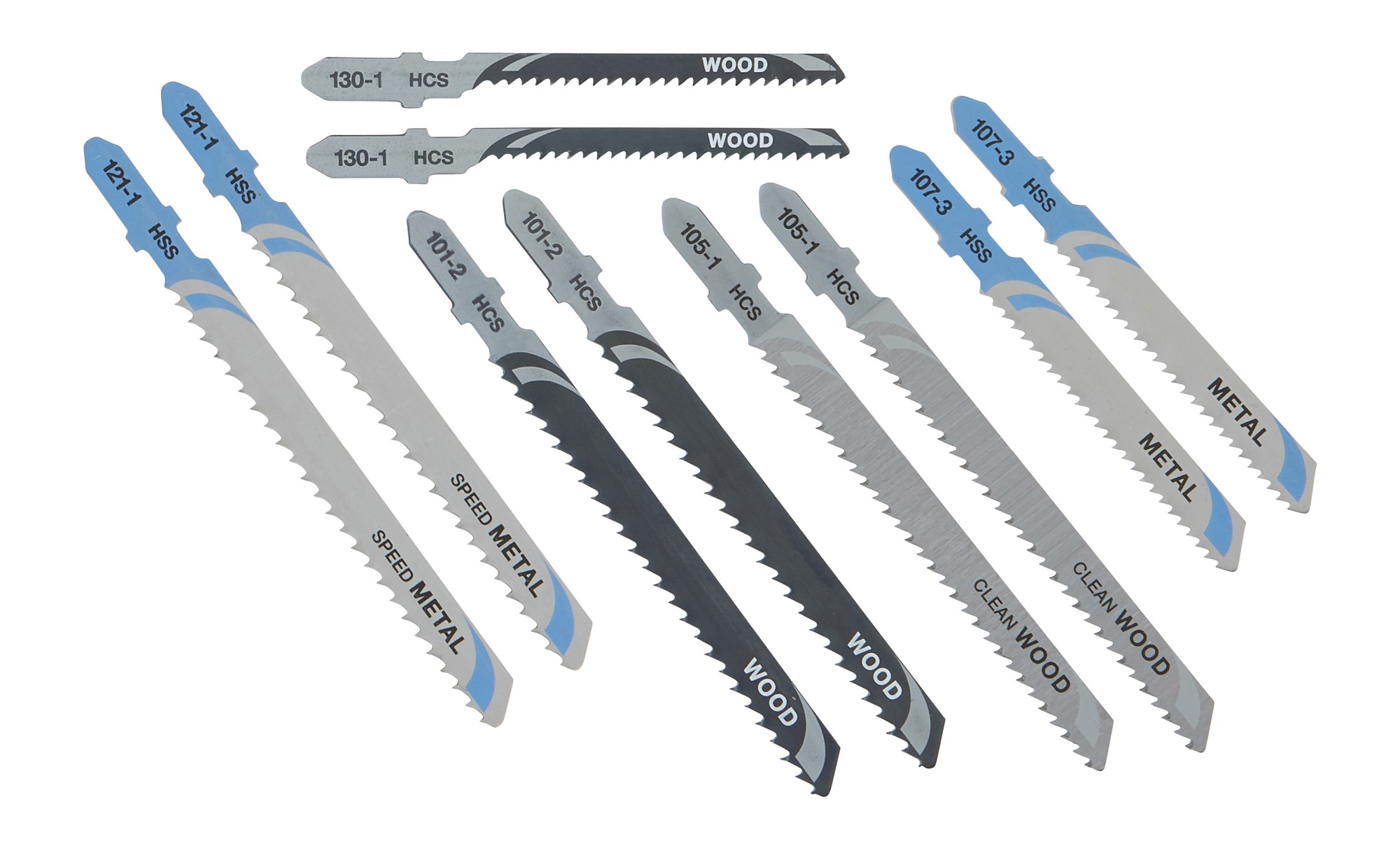 DT2294-QZ - Conjunto de 10 hojas de sierra de calar - madera, metal