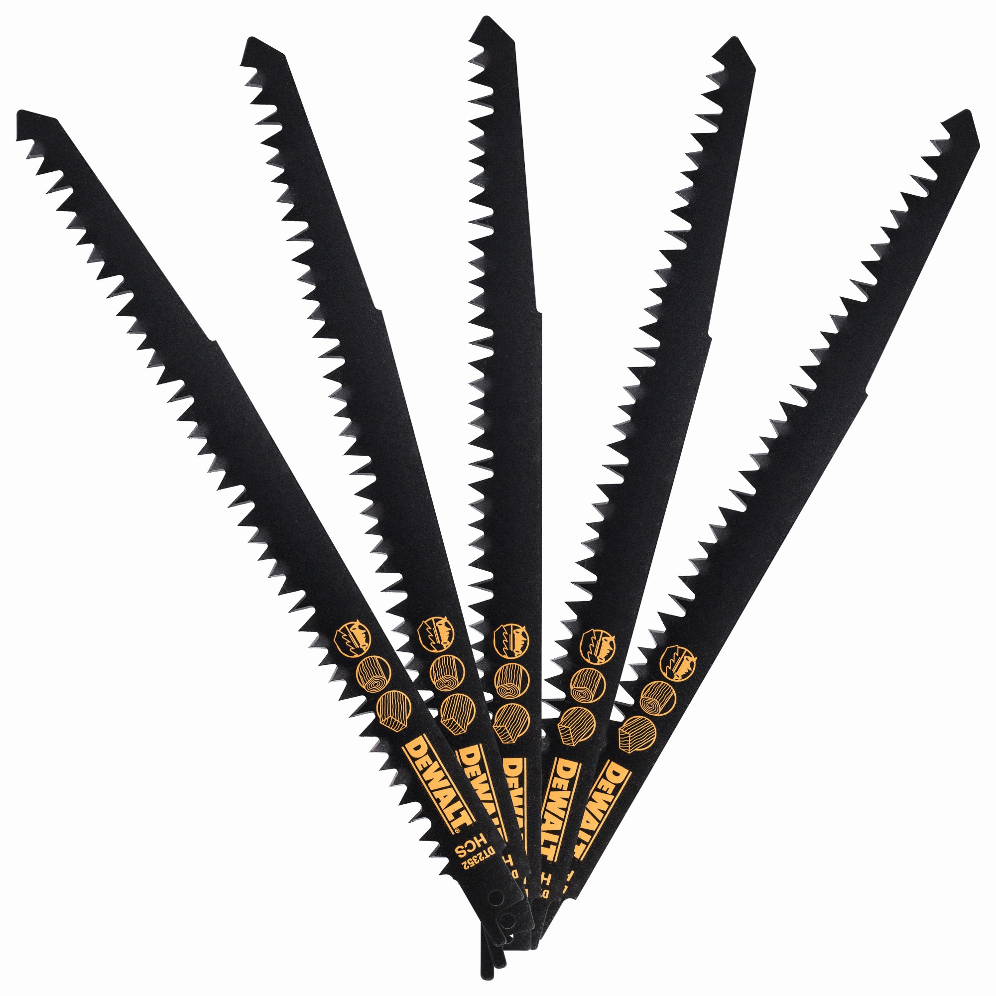 DT2352-QZ - Hojas sierra sable HCS para madera