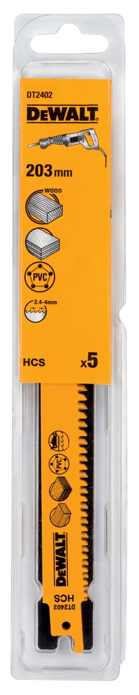DT2402-QZ - Hoja de Sierra Sable HCS Progressor para madera 150mm