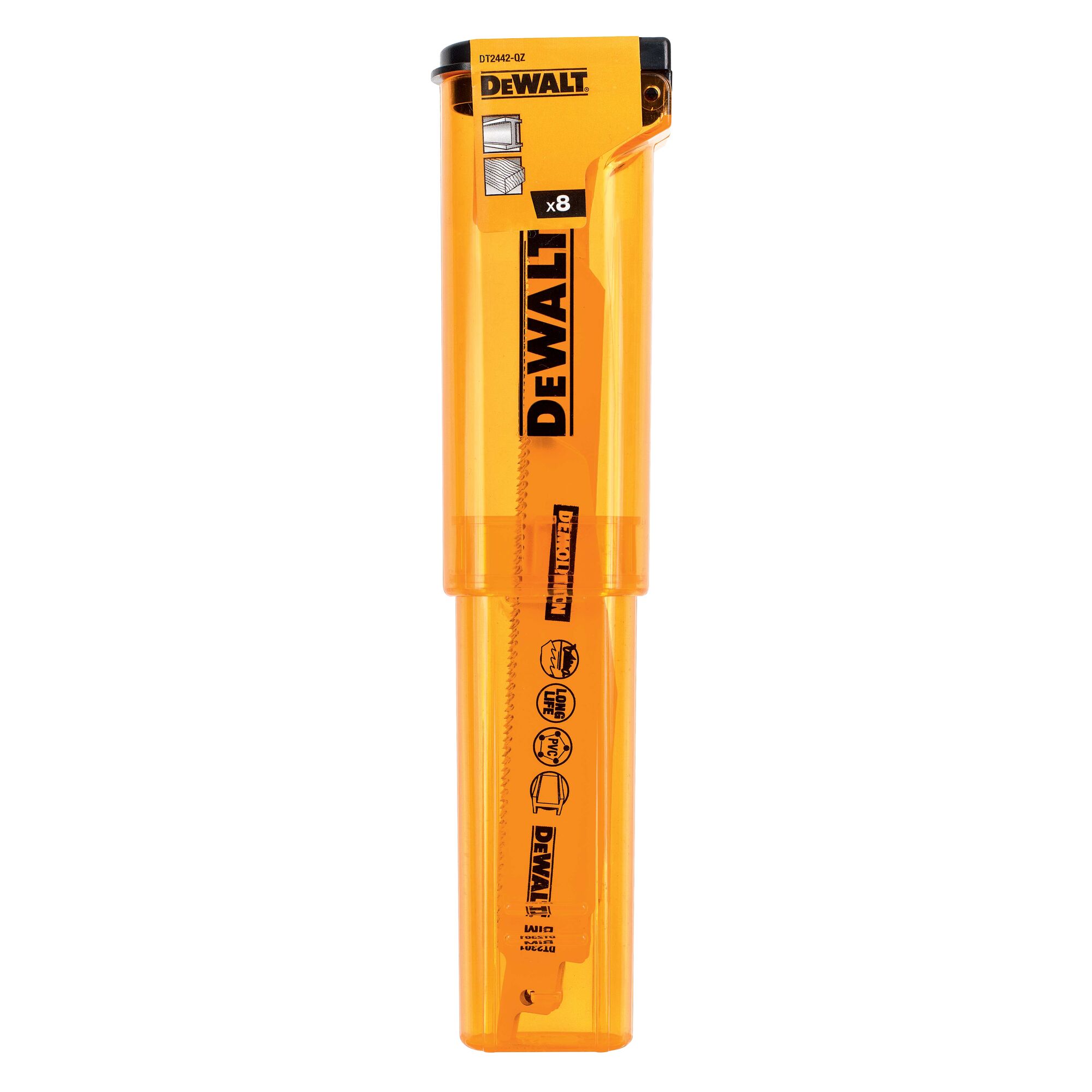 DT2442-QZ - Juego de 8 hojas de sierra sable segmentada: 2x DT2301 + 2x DT2303 + 2x DT2353