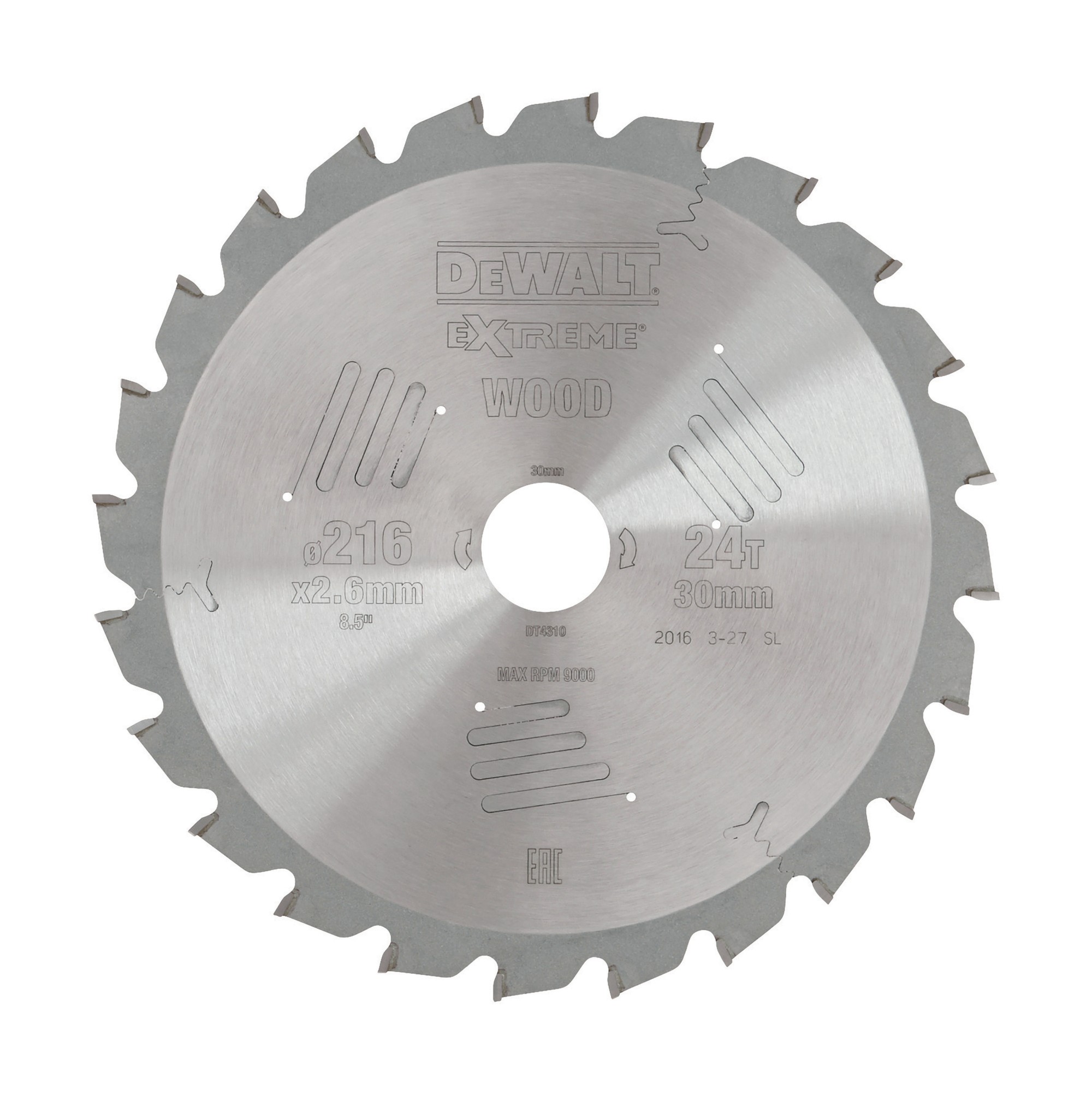 DT4310-QZ - Hoja para sierra circular estacionaria 216x30mm 24D