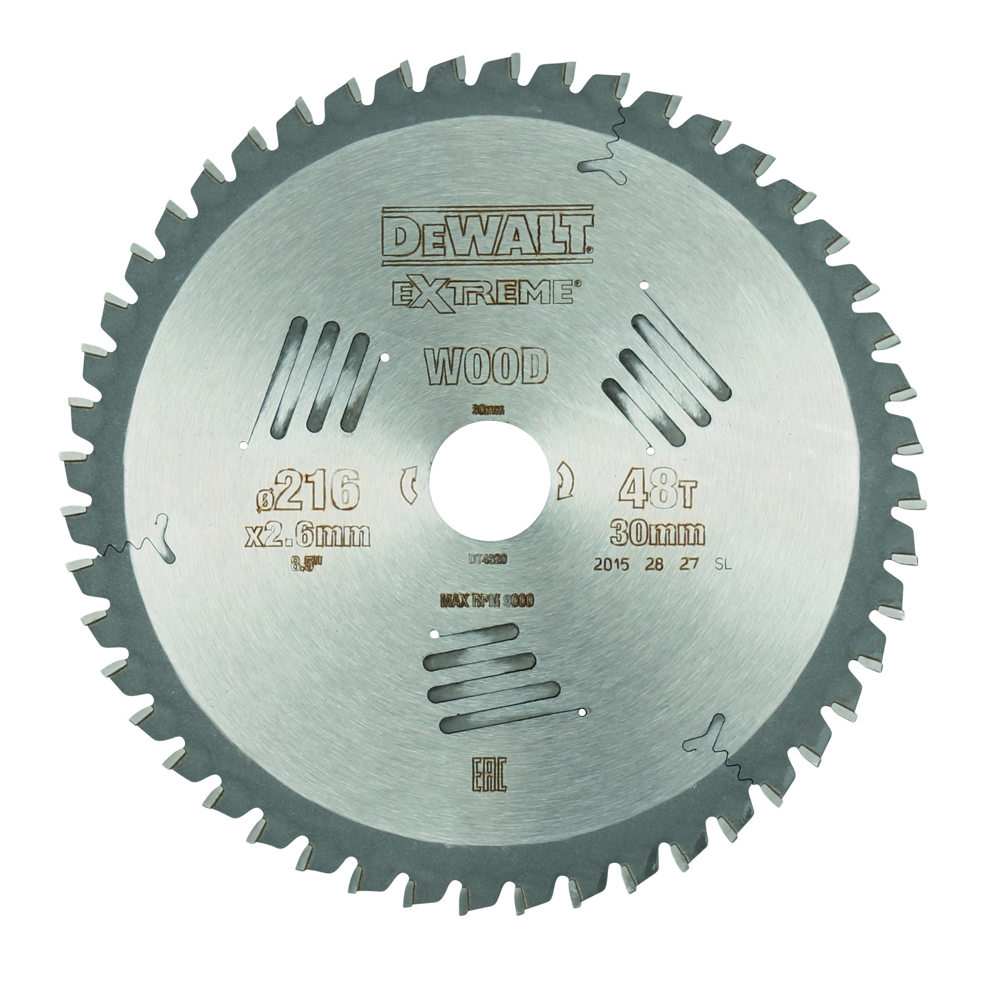 DT4320-QZ - Hoja para sierra circular estacionaria 216x30mm 48D