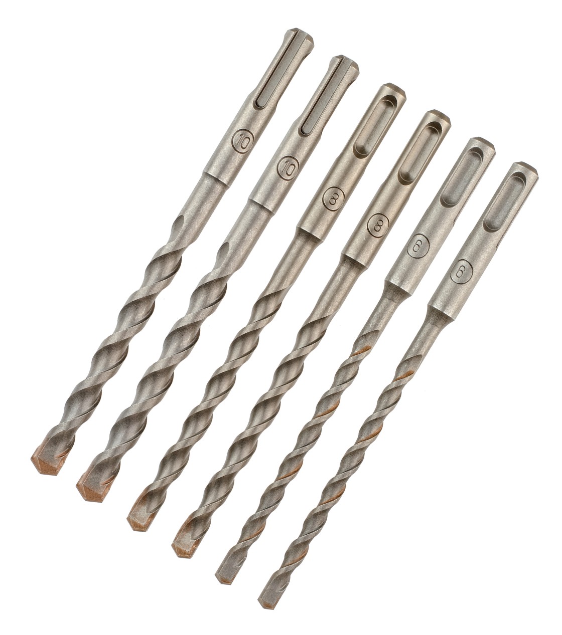 DT60302-QZ - Juego de 6 brocas SDS-Plus Ø 6 x2, 8 x2, 10 x2 (160mm)