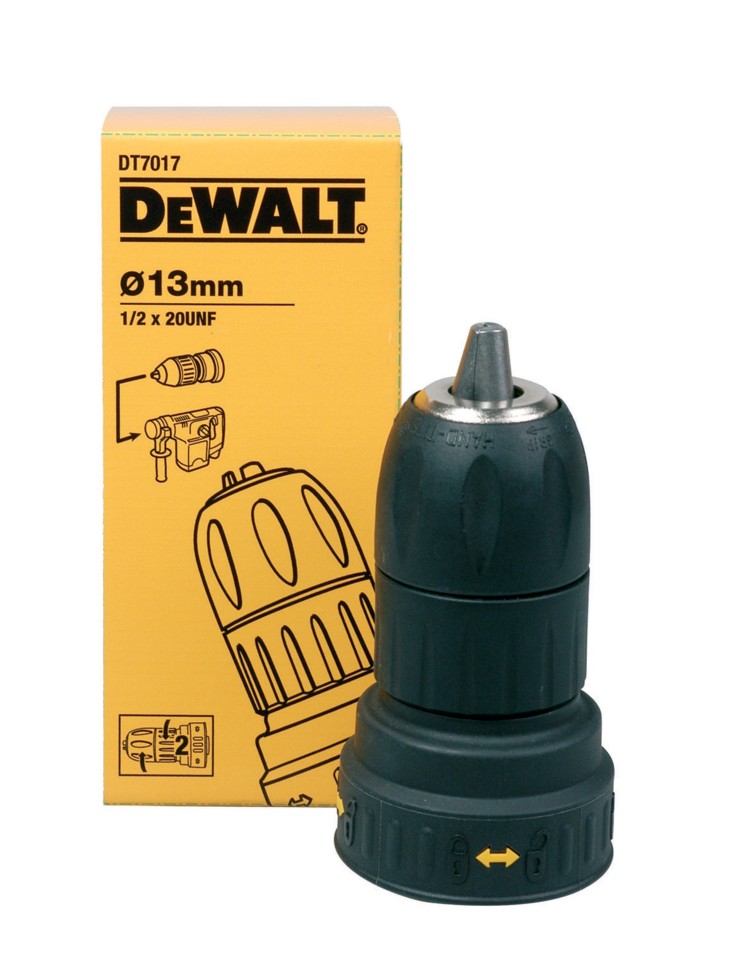 DT7017-QZ - Portabrocas de cambio rápido con doble manga de plástico para martillos de 2 y 4kg (QCC-equipped tools)