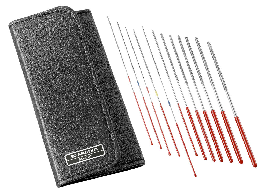 Juego de 12 limas agujas diamantadas para limpiar contactos