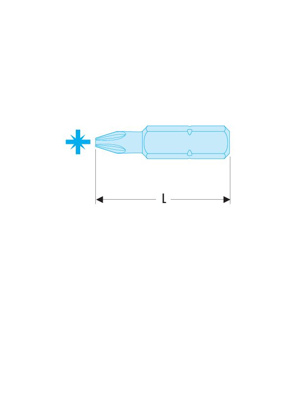 ED.2 - Puntas estándar serie 2 para tornillos cruciformes Pozidriv®