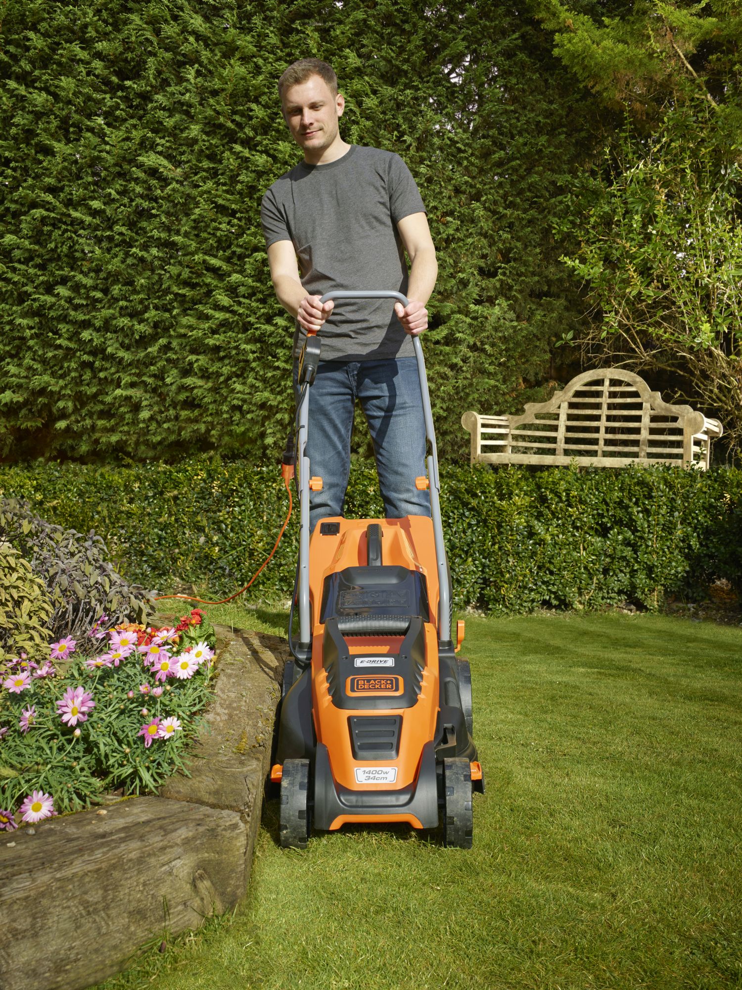 EMAX34I-QS - Cortacésped Potencia 1400W 34cm EMAX34I