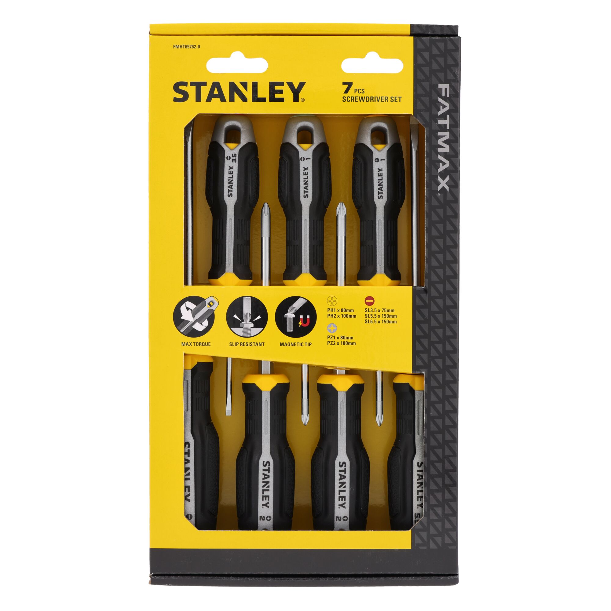 Juego Destornilladores STANLEY® Plano/Phillips/Pozidriv -7 Piezas