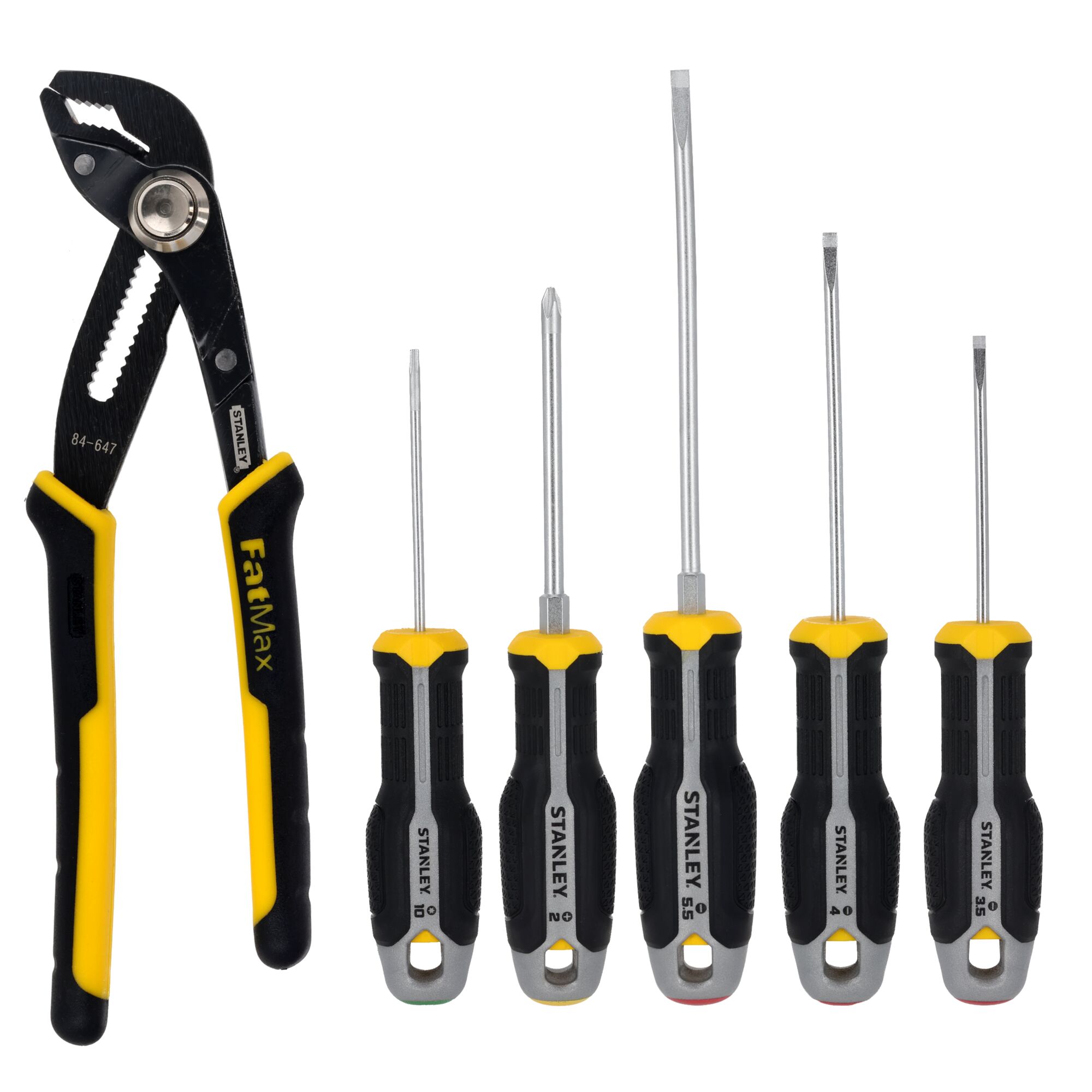 Juego Destornilladores STANLEY® Plano/Phillips/Alicate Pico de Loro - 7 Piezas