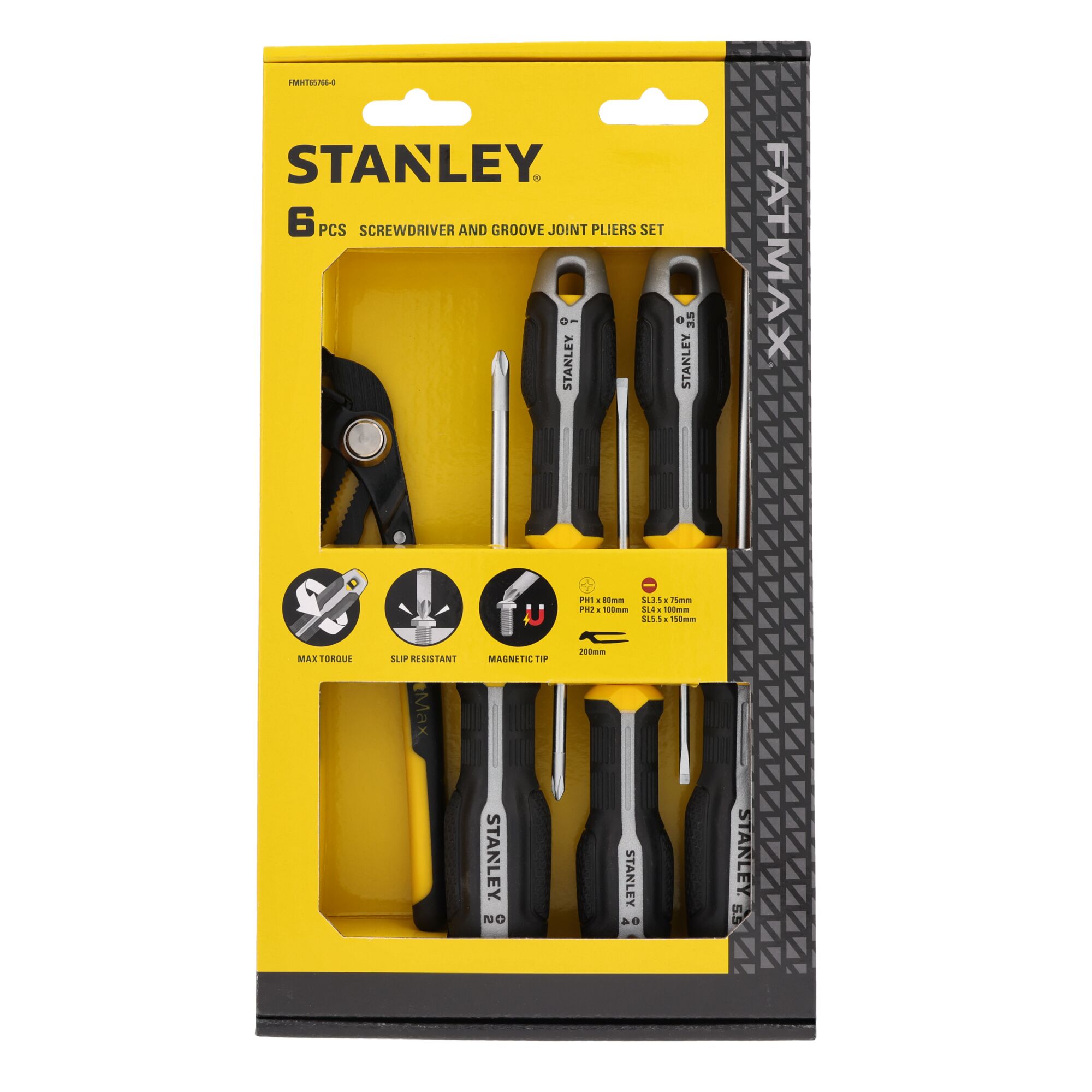Juego Destornilladores STANLEY® Plano/Phillips/Alicate Pico de Loro - 7 Piezas