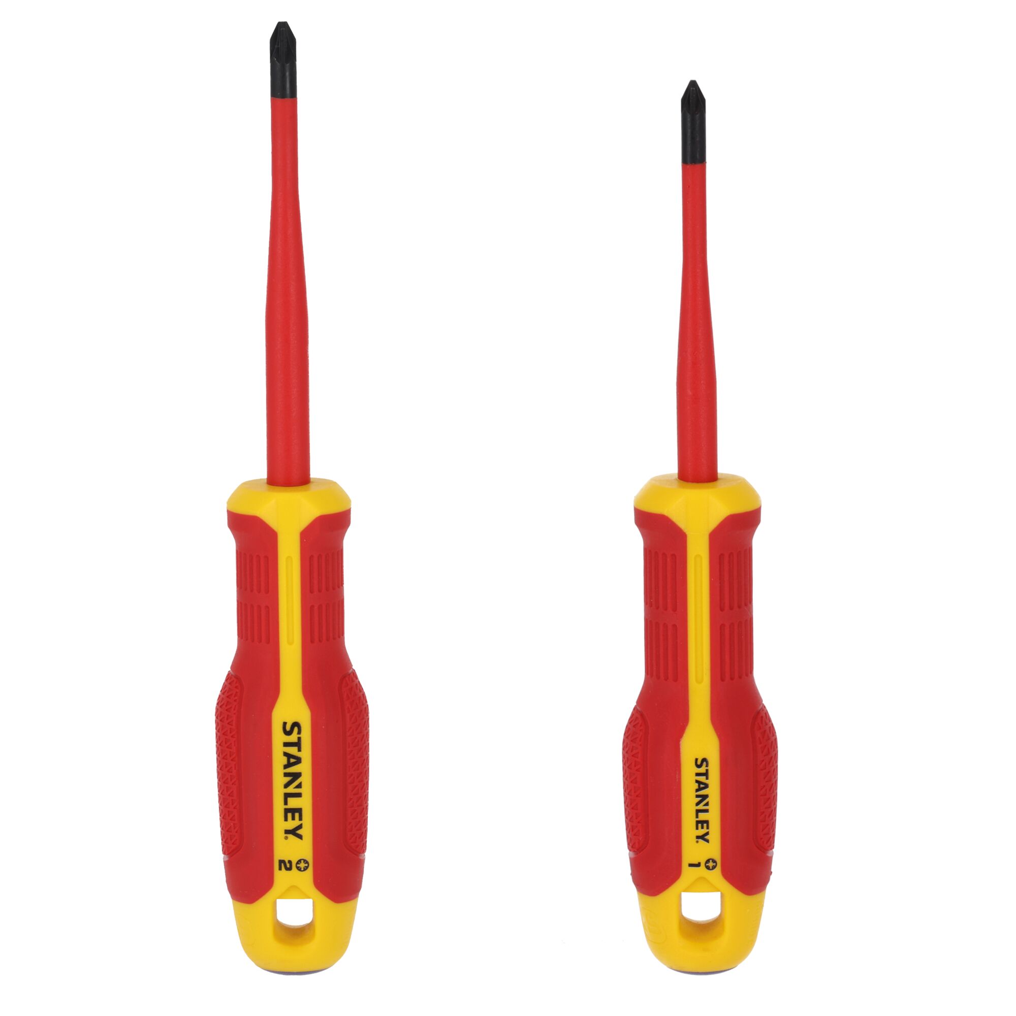 Juego Destornilladores Electricista Aislado 1000v STANLEY® Borneo VDE PZ1x100mm, PZ2x125mm
