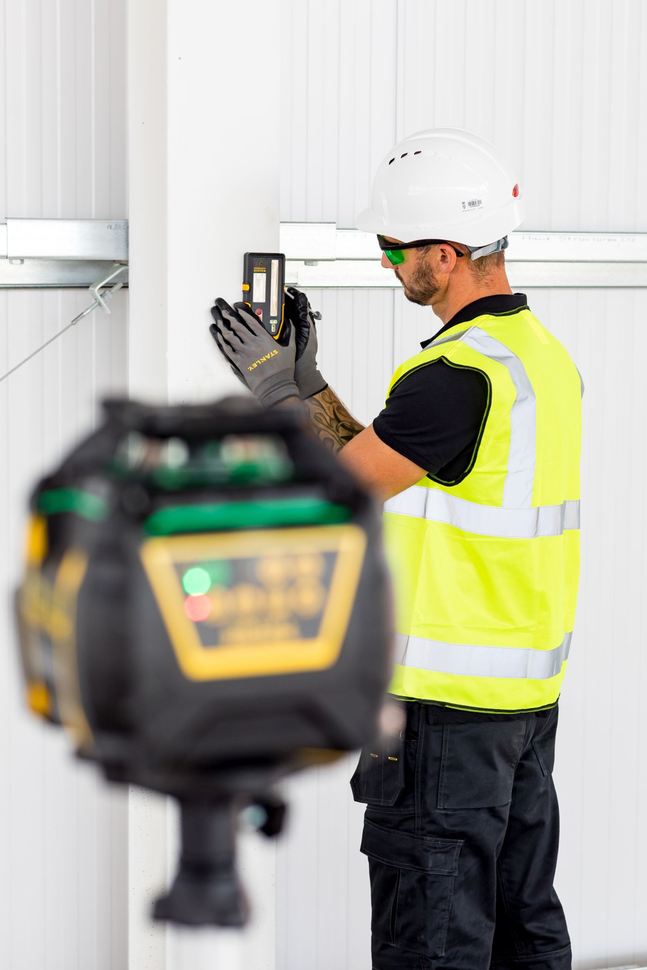 Nivel láser rotativo 600m - Verde - Batería de litio recargable