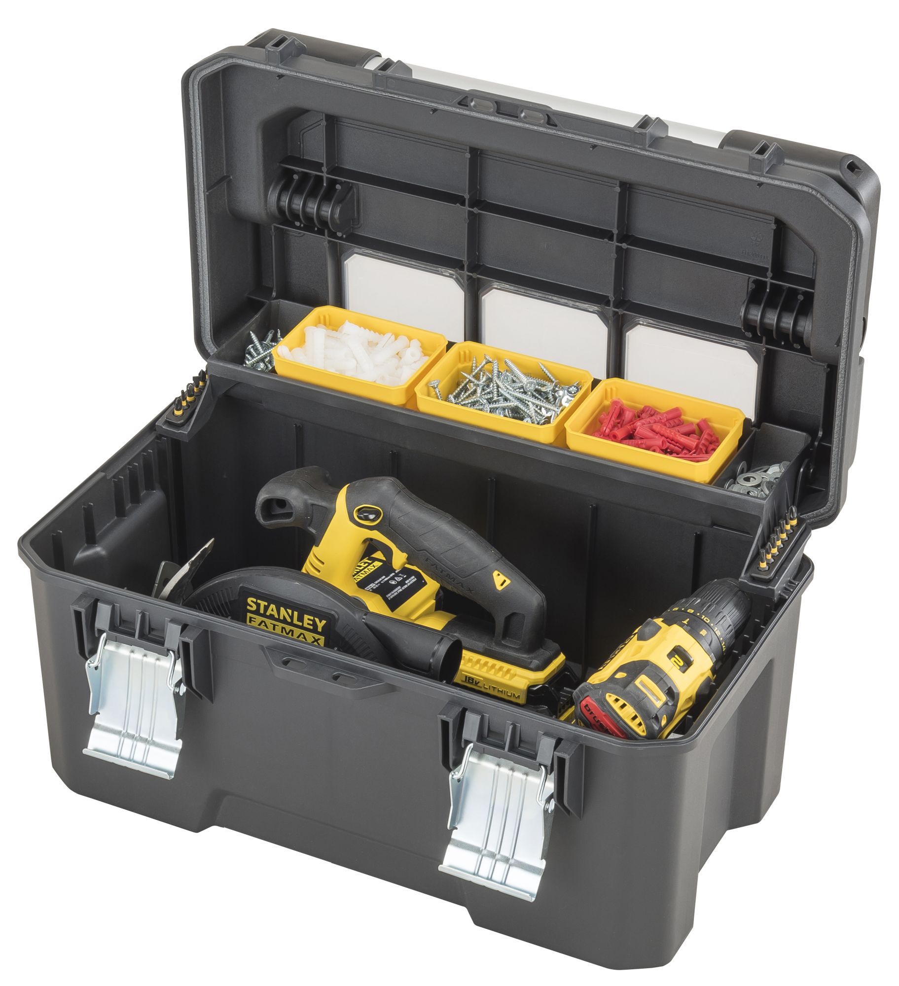 Caja de herramientas PRO 20” (50,8cm) con organizadores en bandeja cantilever