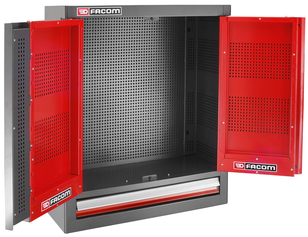 Mueble alto Jetline+ con puertas metálicas y cajón