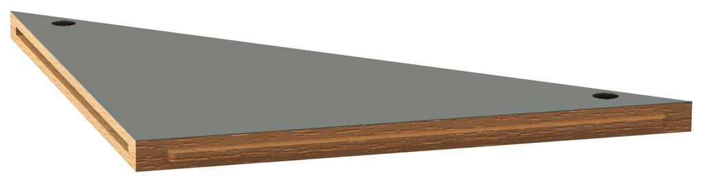 Encimera de angulo madera+inox Jetline+