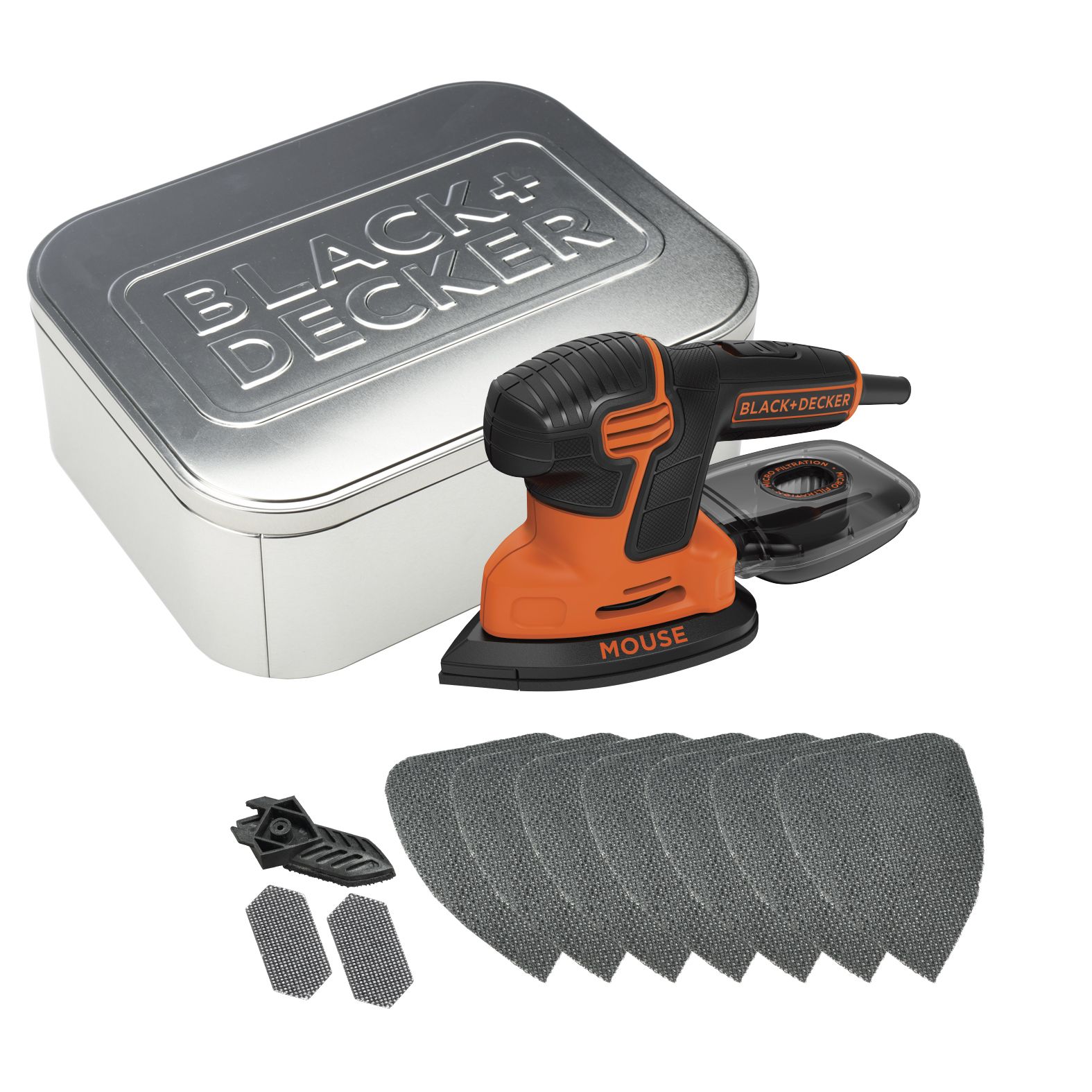 KA2000AT-QS - Lijadora Mouse® 120W con 10 accesorios en lata