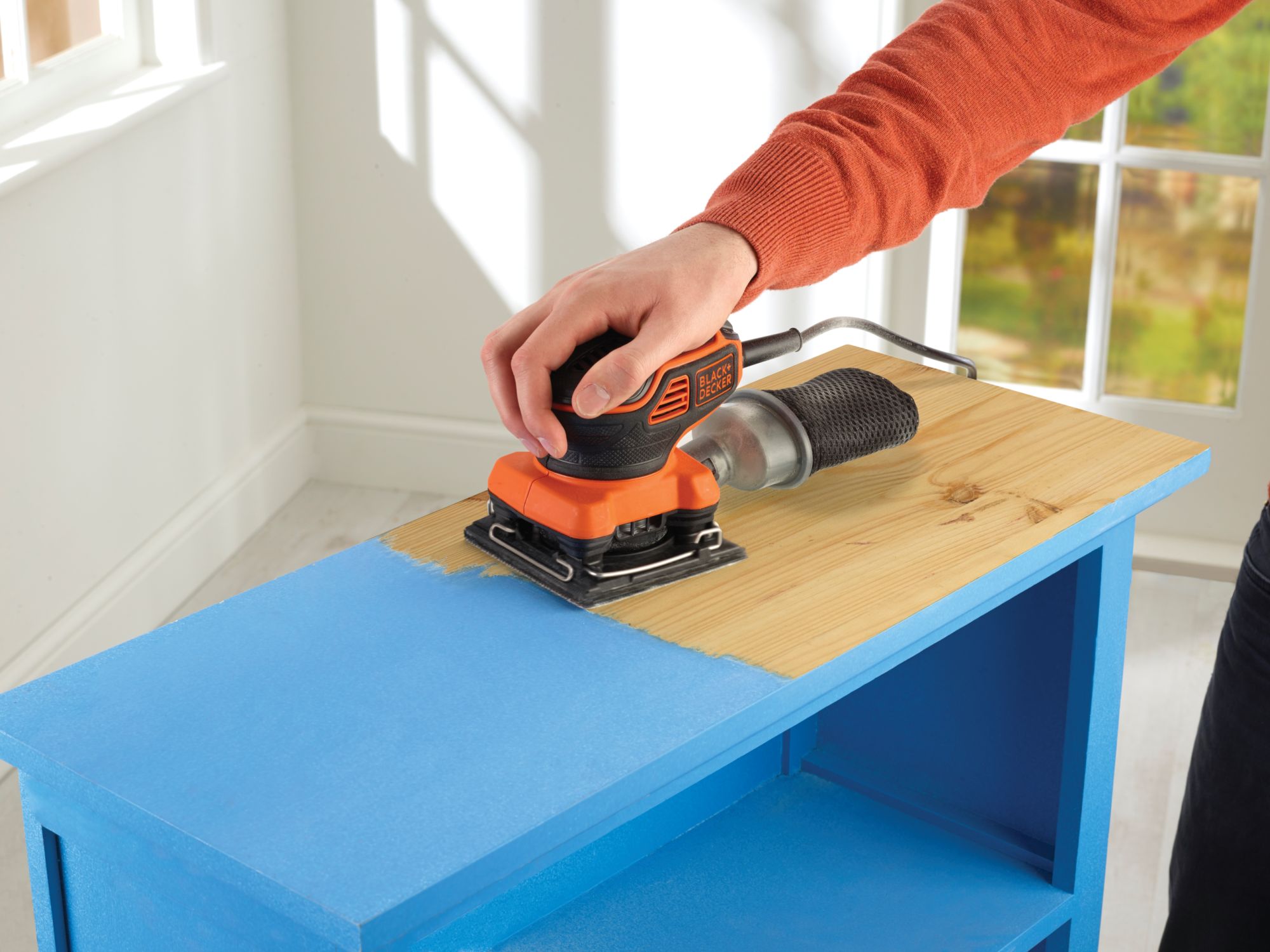 KA450-QS - Lijadora de acabados 220W de 1/4 de hoja con accionador a presión