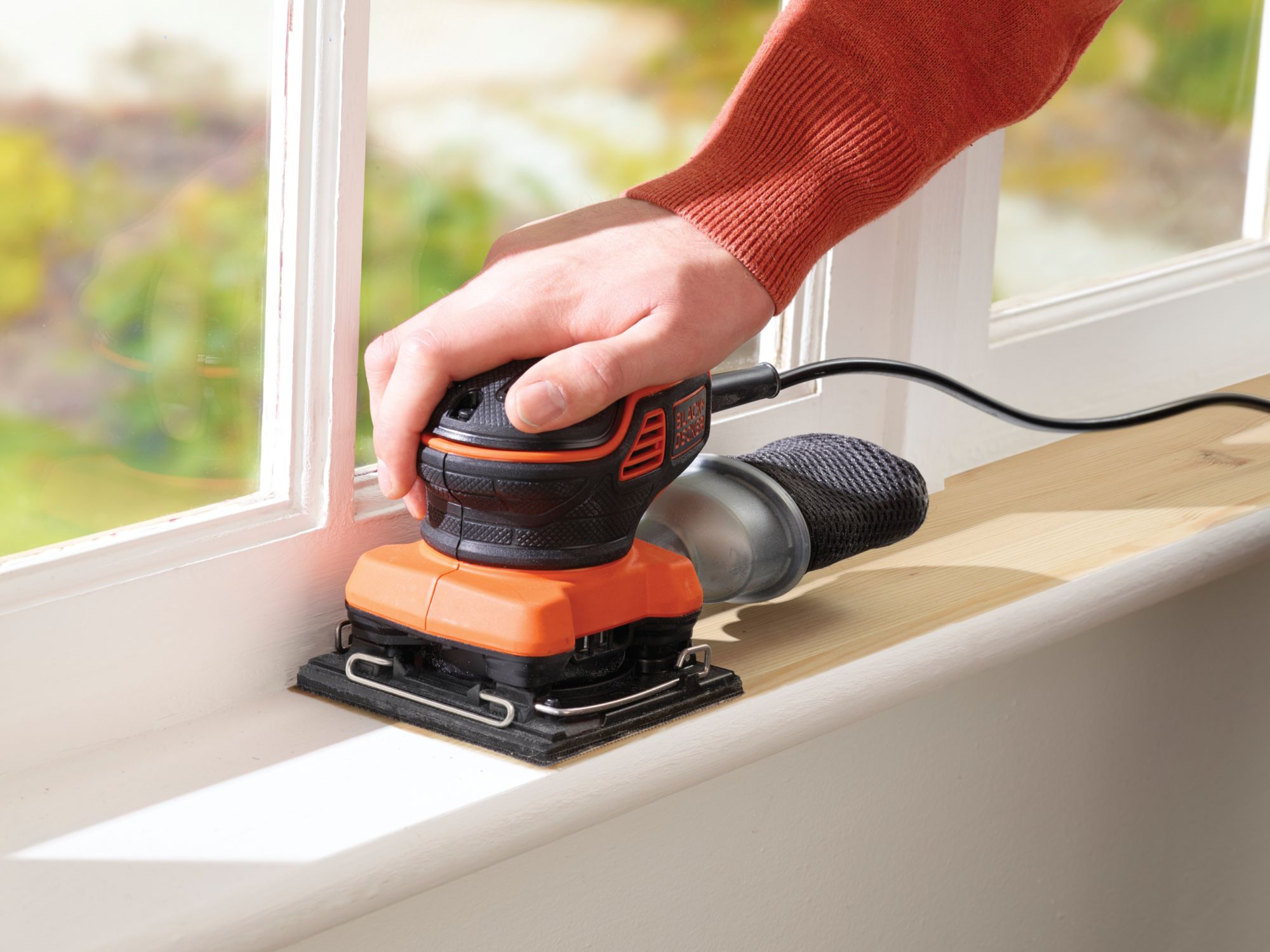 KA450-QS - Lijadora de acabados 220W de 1/4 de hoja con accionador a presión