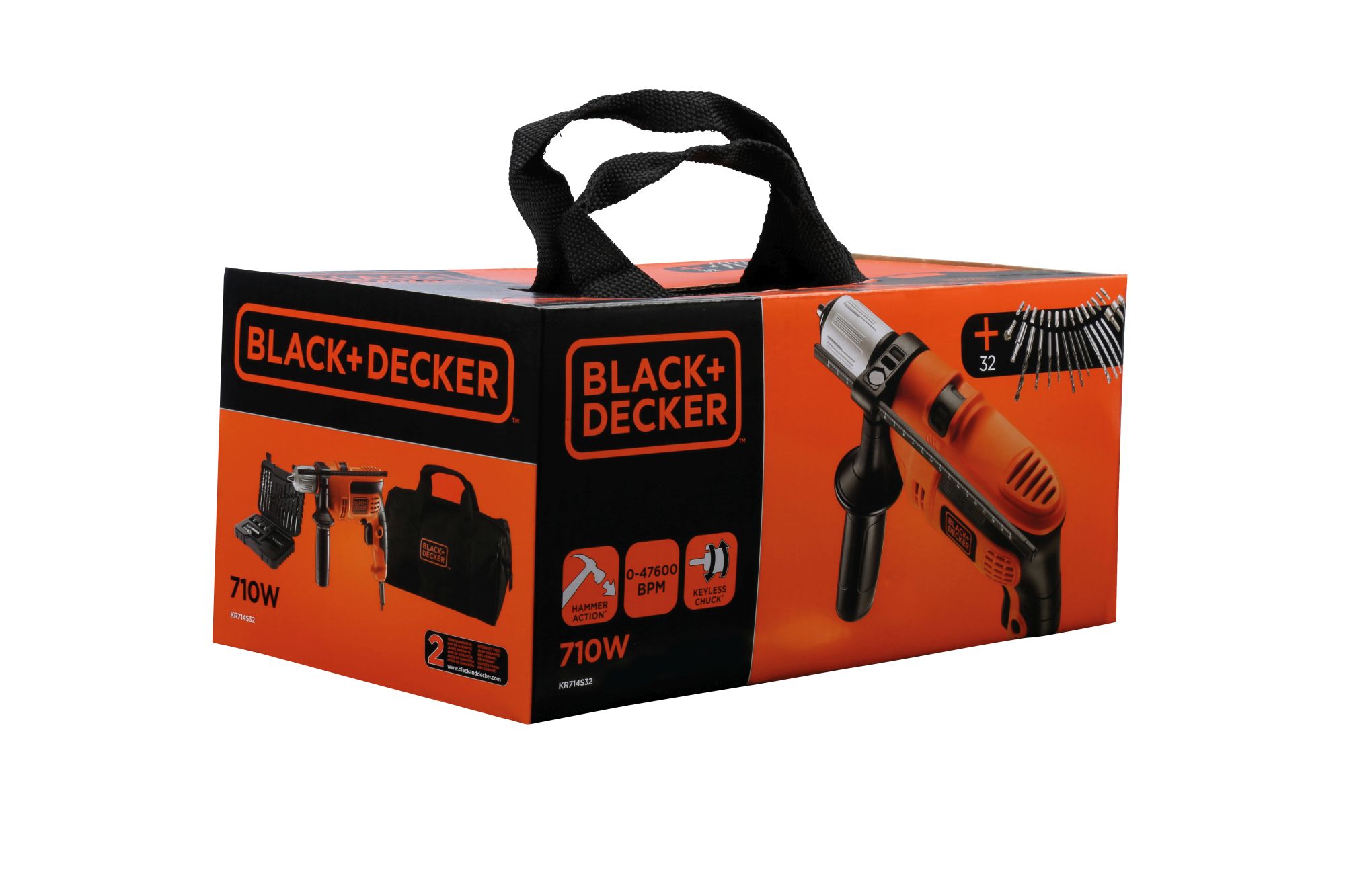 KR714S32-QS - Taladro Percutor 710W con 32 accesorios y bolsa