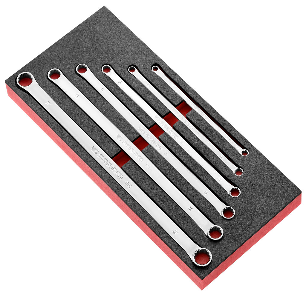 Módulo espuma de 6 llaves poligonales rectas métricas