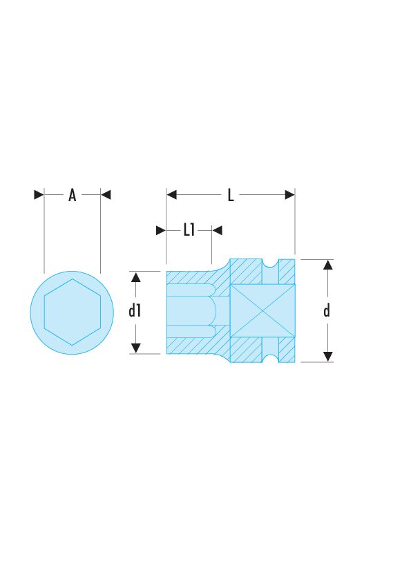 NSD.B - Vasos impacto 1/2” 12 caras métricas