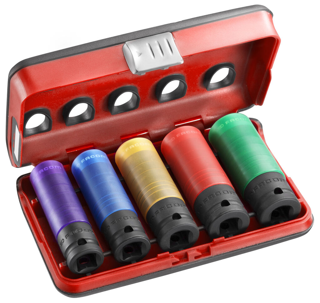 Juego de 5 vasos largos de impacto reforzado 1/2